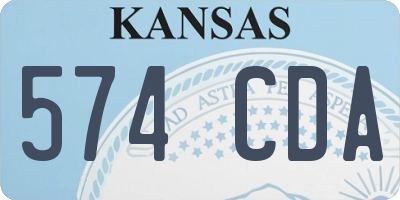 KS license plate 574CDA