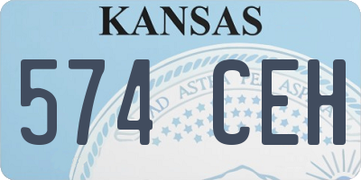 KS license plate 574CEH