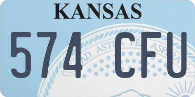 KS license plate 574CFU