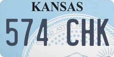 KS license plate 574CHK