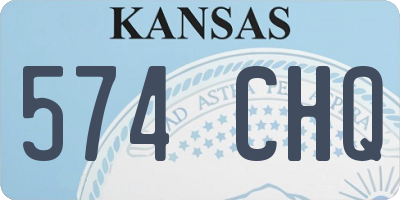 KS license plate 574CHQ