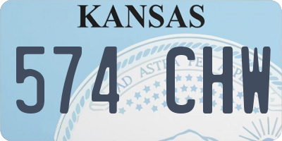KS license plate 574CHW