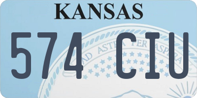KS license plate 574CIU
