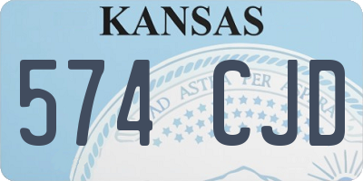 KS license plate 574CJD