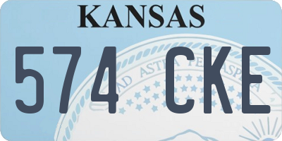 KS license plate 574CKE