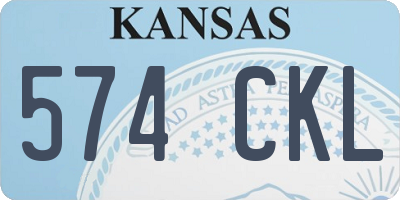 KS license plate 574CKL