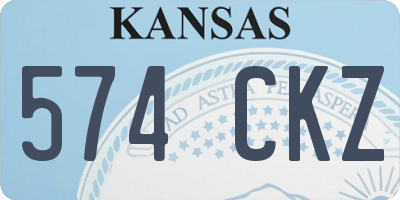 KS license plate 574CKZ