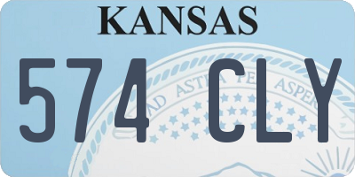 KS license plate 574CLY