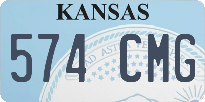 KS license plate 574CMG
