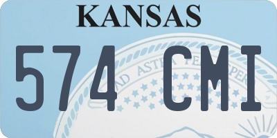 KS license plate 574CMI