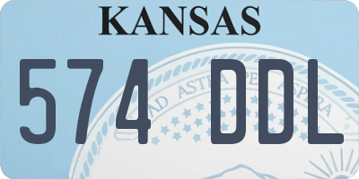 KS license plate 574DDL