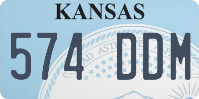 KS license plate 574DDM