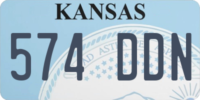 KS license plate 574DDN