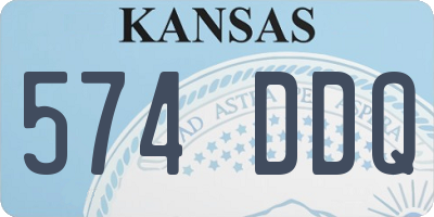 KS license plate 574DDQ