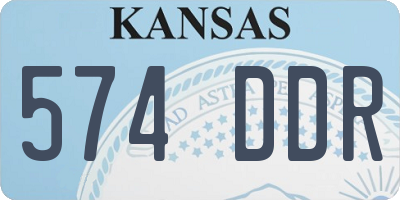 KS license plate 574DDR