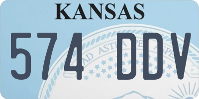 KS license plate 574DDV