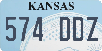 KS license plate 574DDZ