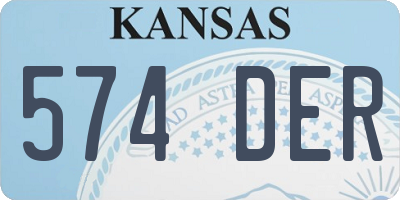 KS license plate 574DER