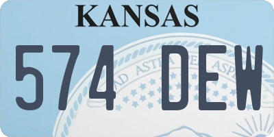 KS license plate 574DEW