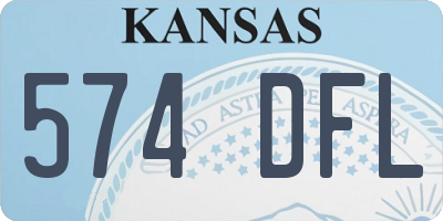 KS license plate 574DFL