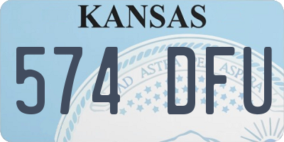 KS license plate 574DFU