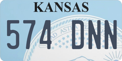 KS license plate 574DNN