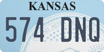 KS license plate 574DNQ