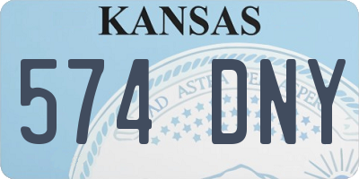 KS license plate 574DNY