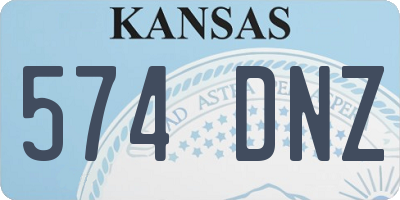 KS license plate 574DNZ