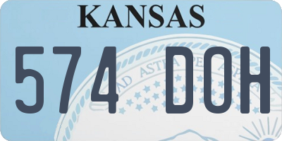 KS license plate 574DOH