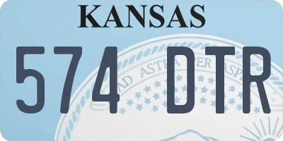 KS license plate 574DTR