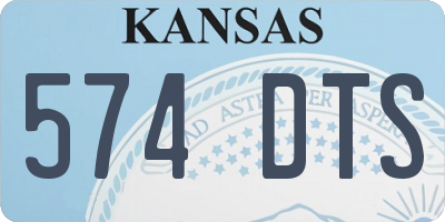 KS license plate 574DTS