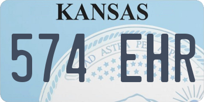KS license plate 574EHR