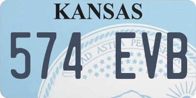 KS license plate 574EVB