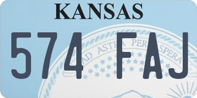 KS license plate 574FAJ