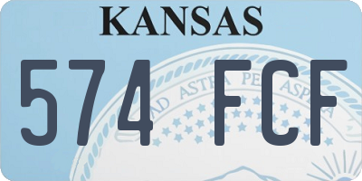 KS license plate 574FCF