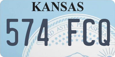 KS license plate 574FCQ