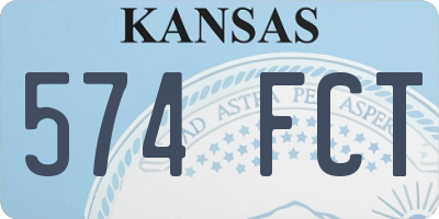 KS license plate 574FCT