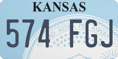 KS license plate 574FGJ