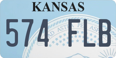 KS license plate 574FLB
