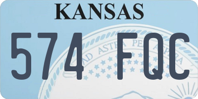 KS license plate 574FQC