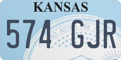 KS license plate 574GJR