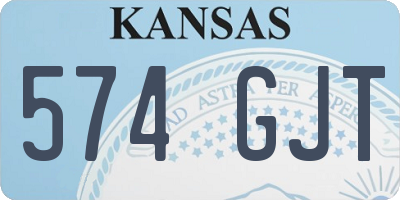 KS license plate 574GJT