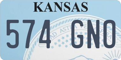 KS license plate 574GNO