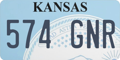 KS license plate 574GNR