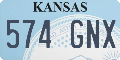 KS license plate 574GNX