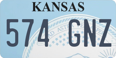 KS license plate 574GNZ