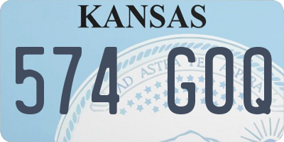 KS license plate 574GOQ