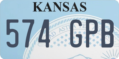 KS license plate 574GPB