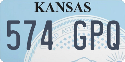 KS license plate 574GPQ